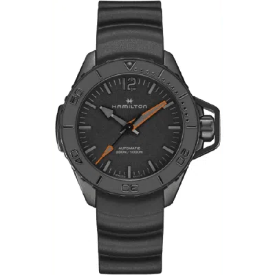HAMILTON KHAKI NAVY FROGMAN AUTOMATIC BLACK DIAL RUBBER MEN'S WATCH H77845330