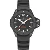 Hamilton Khaki Navy Frogman Automatic Black Dial Rubber Strap Men's Watch H77855330 In Black