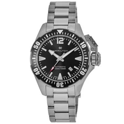 Hamilton Khaki Navy Frogman Automatic Black Dial Steel Men's Watch H77605135
