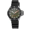 Hamilton Khaki Navy Frogman Automatic Green Dial Rubber Strap Men's Watch H77455360 In Green
