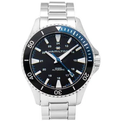 Hamilton Khaki Navy Scuba Auto Black Dial Stainless Steel Men's Watch H82315131 In Metallic