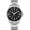 Hamilton Khaki Navy Scuba Auto Black Dial Stainless Steel Men's Watch H82515130 In Black