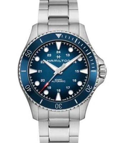 Pre-owned Hamilton Khaki Navy Scuba Auto Blue Dial Steel Men's Watch H82505140