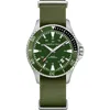 Hamilton Khaki Navy Scuba Auto Green Dial Fabric Strap Men's Watch H82375961