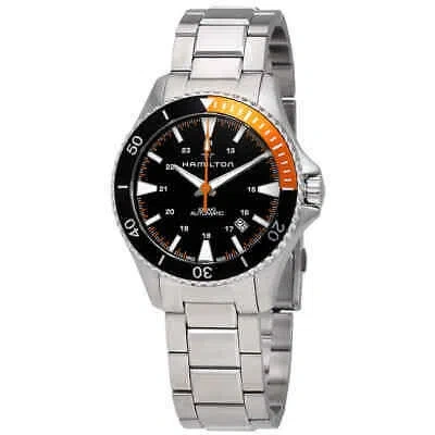 Pre-owned Hamilton Khaki Navy Scuba Automatic Black Dial Men's Watch H82305131
