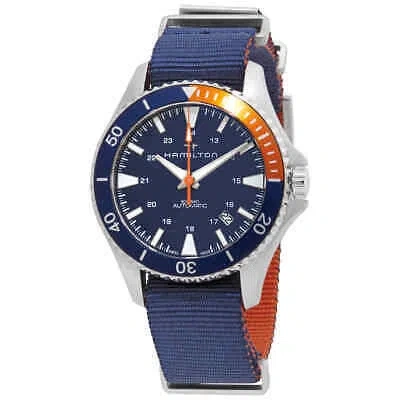 Pre-owned Hamilton Khaki Navy Scuba Automatic Blue Dial Men's Watch H82365941