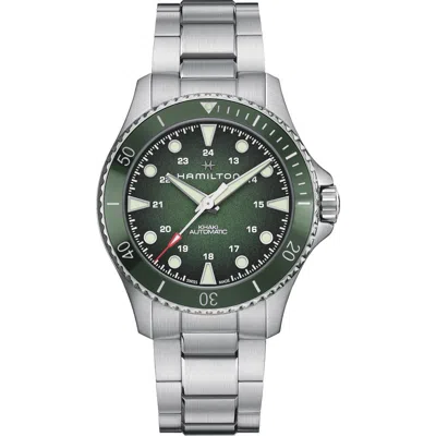 Hamilton Khaki Navy Scuba Auto Green Dial Steel Men's Watch H82525160