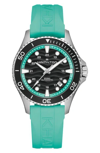 Hamilton Khaki Navy Scuba Automatic Rubber Strap Watch, 40mm In Brown