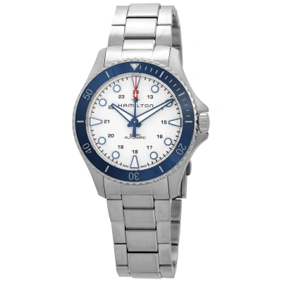 Hamilton Khaki Navy Scuba Automatic White Dial Men's Watch H82505150 In Blue / Khaki / Navy / White