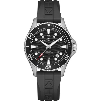 Hamilton Khaki Navy Scuba Black Automatic Rubber Strap Watch, 40mm