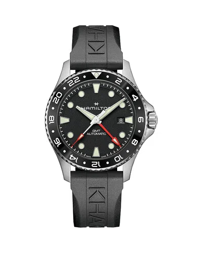 Hamilton Khaki Navy Scuba Gmt Automatic Watch, 43mm In Gray