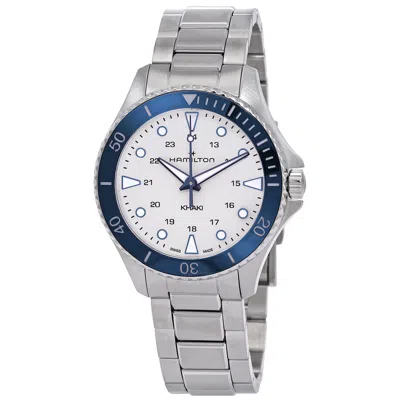 Hamilton Khaki Navy Scuba Quartz White Dial Men's Watch H82231150 In Metallic