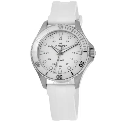 Hamilton Khaki Navy Scuba Quartz White Dial Rubber Strap Women's Watch H82221310