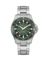 Hamilton Khaki Navy Scuba Watch, 43mm In Green/silver