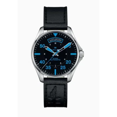 Hamilton Khaki Pilot Air Zermatt Day Date Auto Men's Watch H64625731 In Black