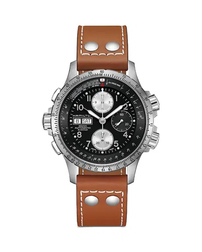 Hamilton Khaki X-wind Chronograph, 44mm In Brown