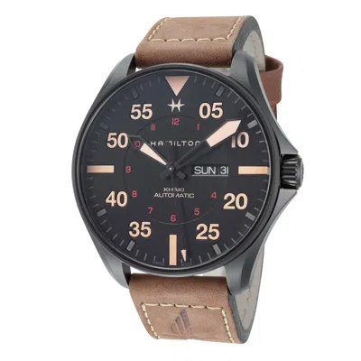 Pre-owned Hamilton Men's H64705531 Khaki Pilot 46mm Automatic Watch