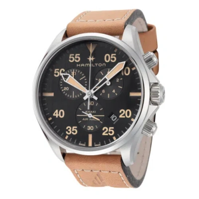 Pre-owned Hamilton Men's Khaki Aviation Pilot Pioneer 44mm Quartz Chrono Watch H76722531