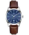 Hamilton Men's Swiss Automatic American Classic Brown Leather Strap Watch 42mm In Brown