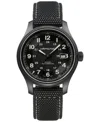 Hamilton Khaki Field Automatic Titanium Mens Watch H70575733 In Black