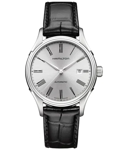 Hamilton Men's Swiss Automatic Valiant Black Leather Strap Watch 40mm H39515754 In No Color