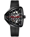 Hamilton Men's Swiss Ventura Black Rubber Strap Watch 45m In Black