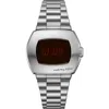 Hamilton Unisex Swiss Digital Pulsar Stainless Steel Bracelet Watch 34.7x40.8mm