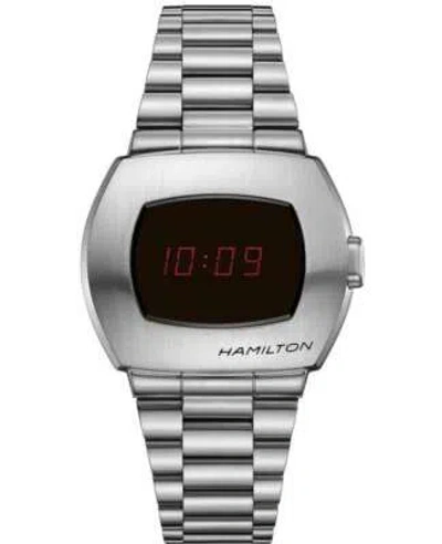 Pre-owned Hamilton Psr Digital Quartz Stainless Steel Men's Watch H52414130