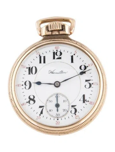 Pre-owned Hamilton Railroad Grade Pocket Watch In Multicolor