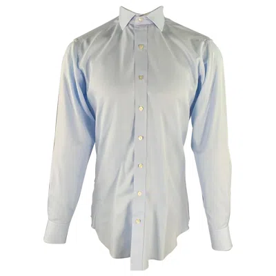 Pre-owned Hamilton Size S Blue Light Blue Cotton Spread Collar Long Sleeve Shirt