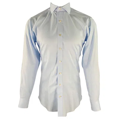 Pre-owned Hamilton Size S Blue Light Blue Cotton Spread Collar Long Sleeve Shirt