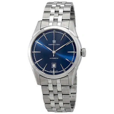 Pre-owned Hamilton Spirit Of Liberty Automatic Blue Dial Men's Watch H42415041