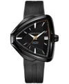 Hamilton Unisex Swiss Automatic Ventura Elvis80 Black Rubber Strap Watch 43x45mm H24585331 In Black