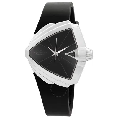 Hamilton Ventura Automatic Black Dial Men's Watch H24105330 In Silver Tone/black