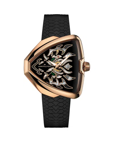 Hamilton Ventura Elvis80 Skeleton Watch, 43mm X 45mm In Black