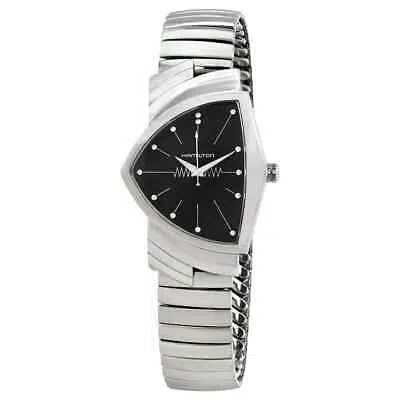 Pre-owned Hamilton Ventura L Black Dial Asymmetric Men's Watch H24411232