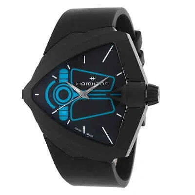 Pre-owned Hamilton Ventura Quartz Black Dial Men's Watch H24614330