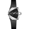 Hamilton Ventura S Auto Black Dial Rubber Strap Unisex Watch H24105330 In Black
