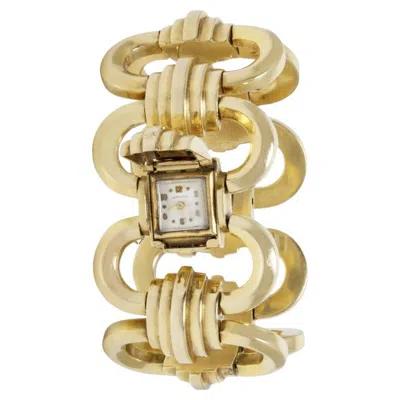Pre-owned Hamilton Vintage 1940s Retro  Gold Watch Bracelet In Multi