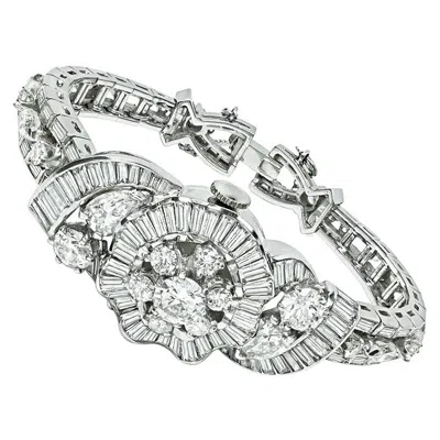 Pre-owned Hamilton Vintage 7.50ct Diamond  Cover Watch Bracelet In Multi