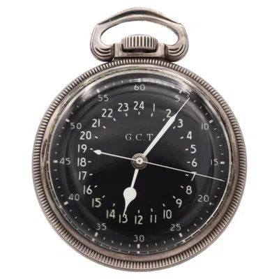 Pre-owned Hamilton Vintage  Gct An 5740 4992b 22 Jewel .800 Silver Pocket Watch In Multi