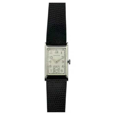 Pre-owned Hamilton Vintage  Platinum Wristwatch, 22 X 36 Mm — Circa 1930s In Multi