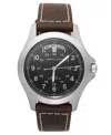 Hamilton Watch, Men's Swiss Automatic Khaki King Brown Leather Strap 40mm H64455533 In Brown