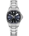 HAMILTON WOMEN'S SWISS AUTOMATIC KHAKI AVIATION STAINLESS STEEL BRACELET WATCH 36MM