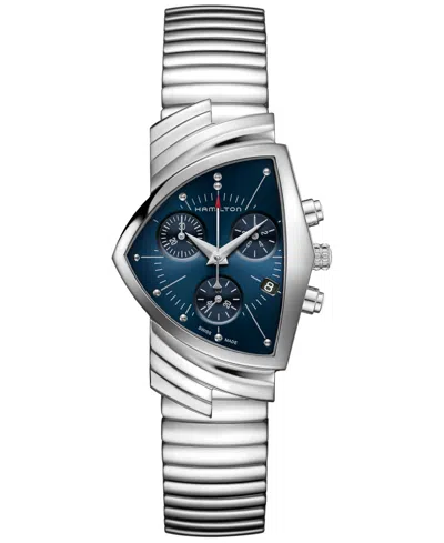 Hamilton Ventura Chrono Quartz In Blue