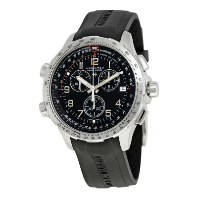 Hamilton X-wind Gmt Chronograph Black Dial Men'swatch H77912335