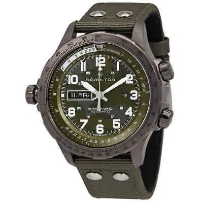 Pre-owned Hamilton X-wind Lefty Automatic Green Dial Men's Watch H77775960