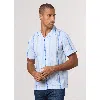Hammer Made Oahu Short Sleeve Button Down Shirt In Blue