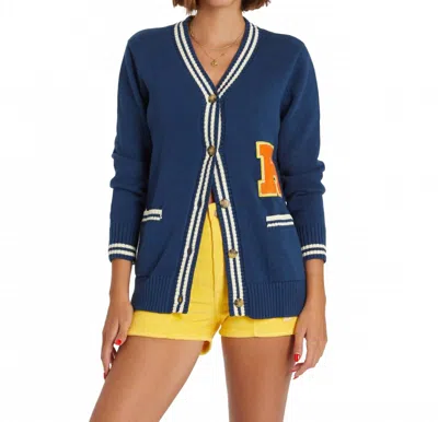 Hammies Last Chance Varsity Cardigan In Navy In Blue