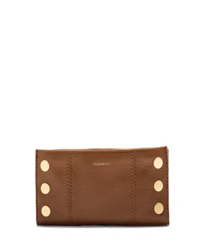 Hammitt 110 North Leather Wallet In Mahog Pebb